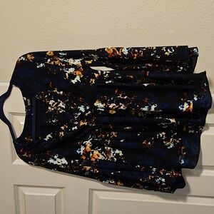 a.n.a. medium blouse multicolor flower